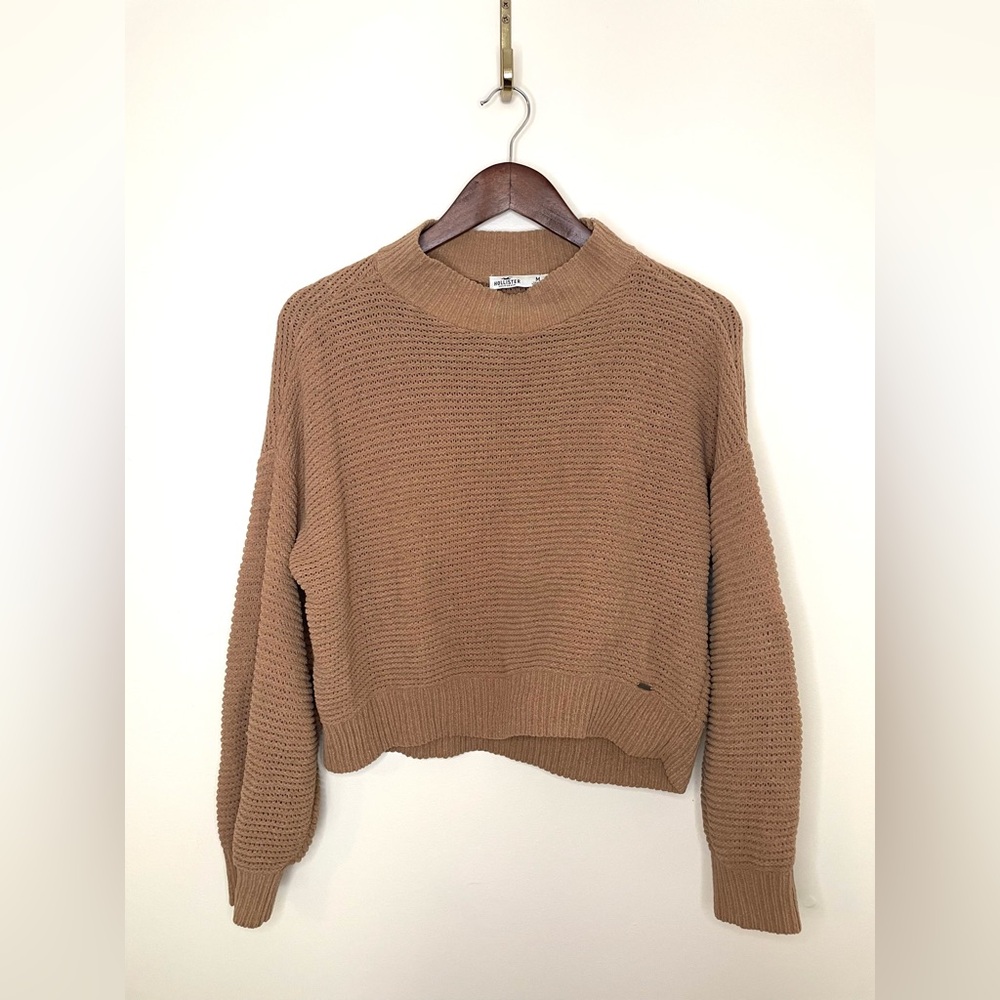 Hollister Tan Crew Neck Sweater